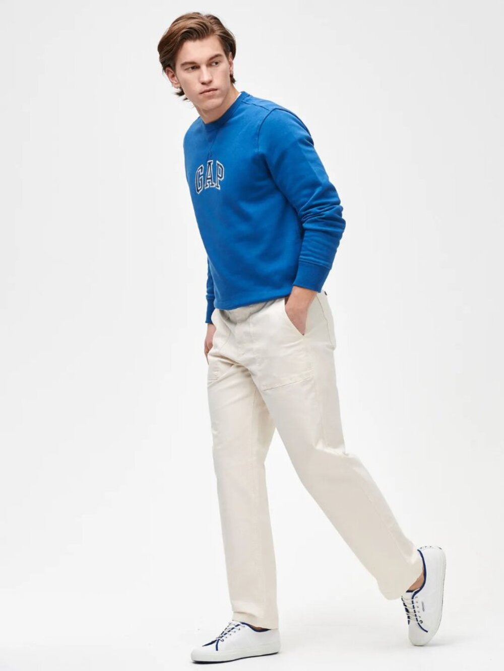 GAP mens straight fit utility pants in natural (sz29) - Picture 3 of 16